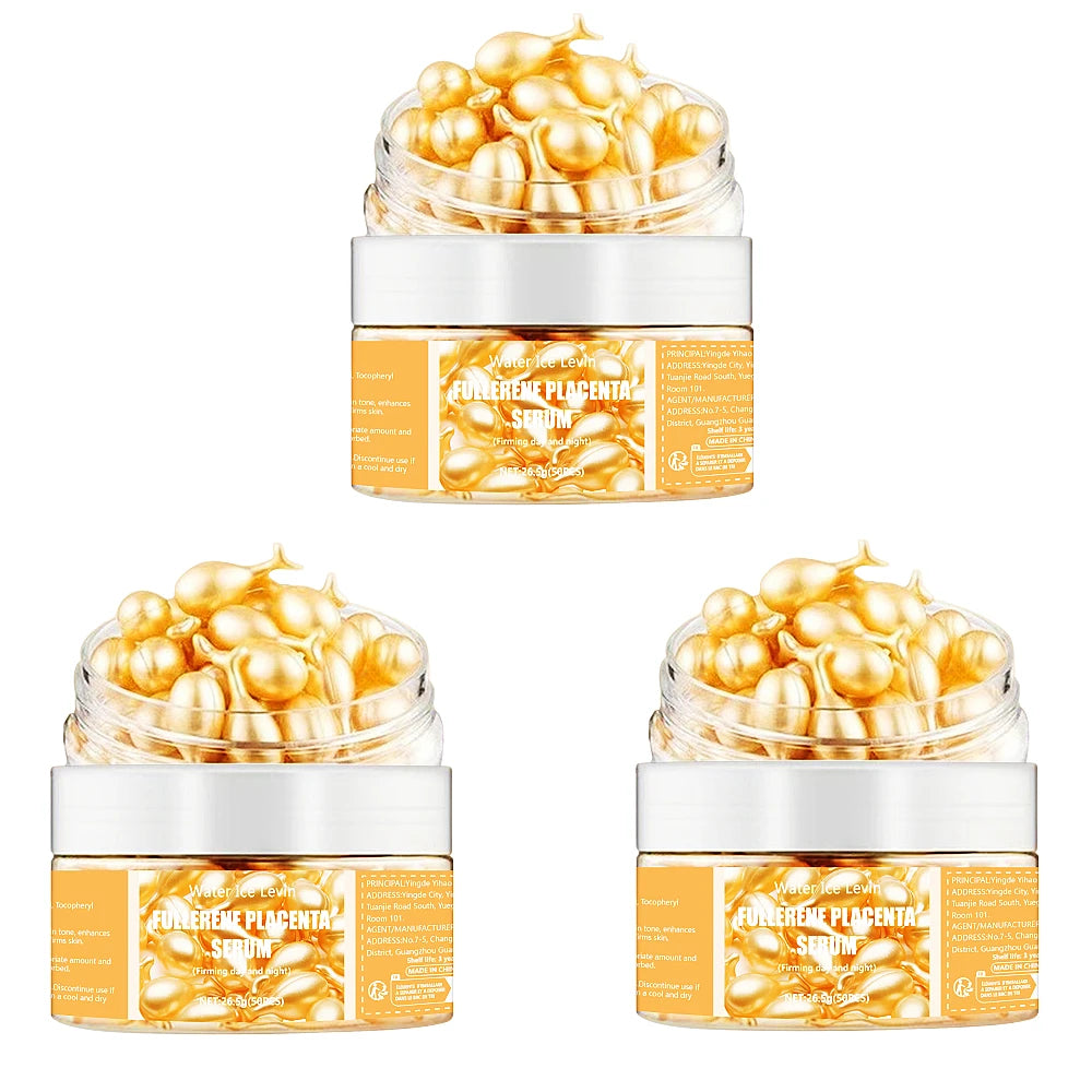 50-Piece Collagen Face Serum Capsules – Hyaluronic Acid Essence for Firming & Hydrating Skin Care