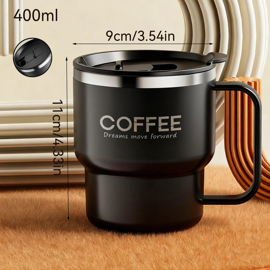 Double Layer Stainless Steel Coffee Mug – 400ML Insulated Cup