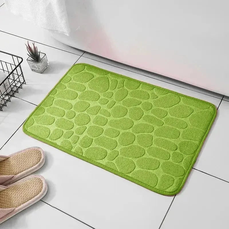 Embossed Pebble Bath Mat – Anti-Slip Bathroom & Living Room Rug