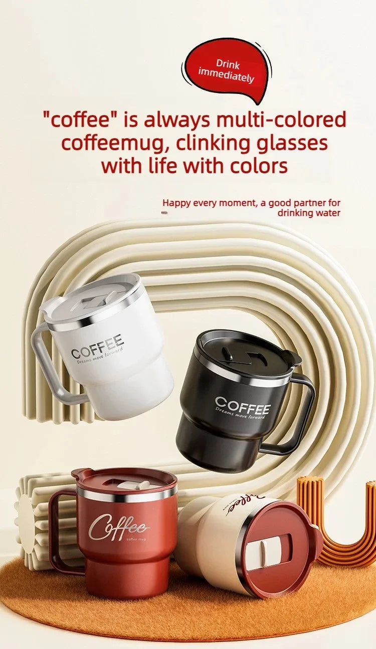 Double Layer Stainless Steel Coffee Mug – 400ML Insulated Cup