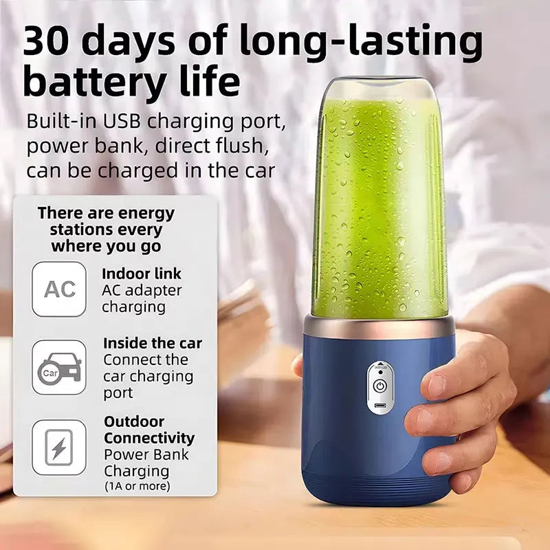 Portable USB Mini Juicer Cup – Handheld Travel Blender