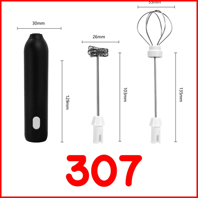 Electric Milk Frother & Egg Beater – USB Rechargeable Handheld Whisk