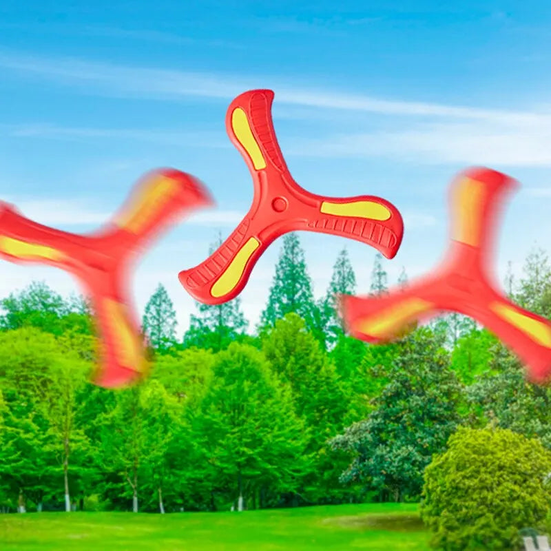 Soft Three-Leaf Boomerang Flying Disc Toy – Outdoor Interactive Sports Toy for Kids & Adults