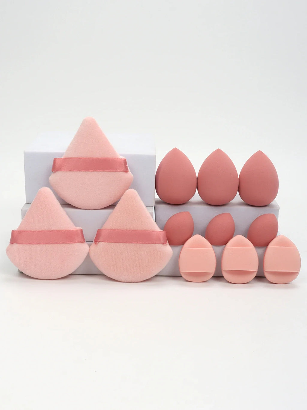 12-Piece Makeup Sponge & Powder Puff Set for Foundation & Loose Powder