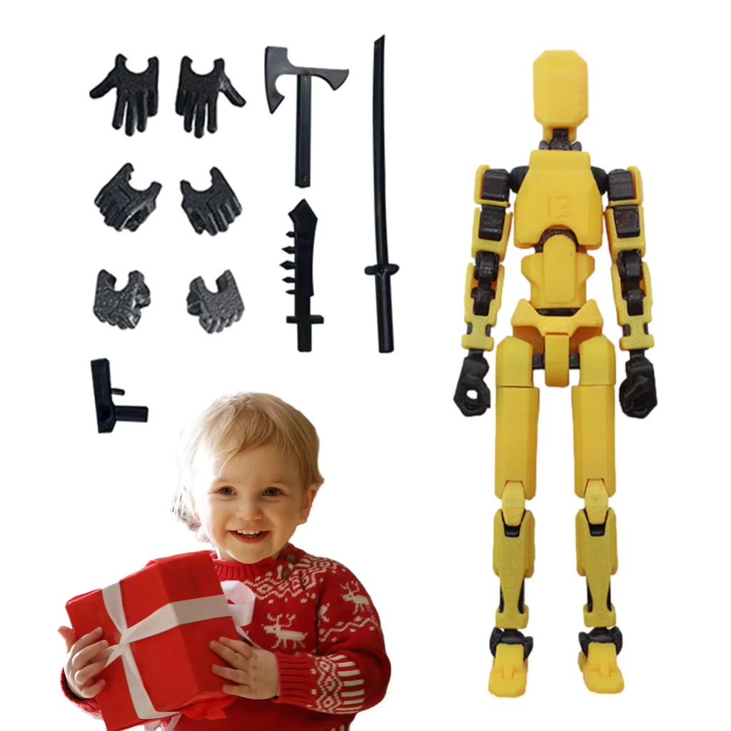 13-Joint Articulated Dummy Action Figure – DIY Movable Stop Motion Animation Model Toy