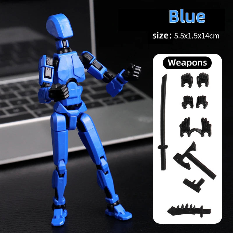 Multi-Jointed Movable Shapeshift Robot Figure – 3D Printed Articulated Dummy Toy