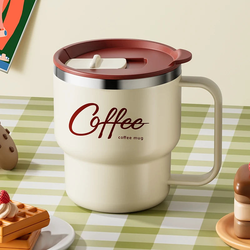 Double Layer Stainless Steel Coffee Mug – 400ML Insulated Cup