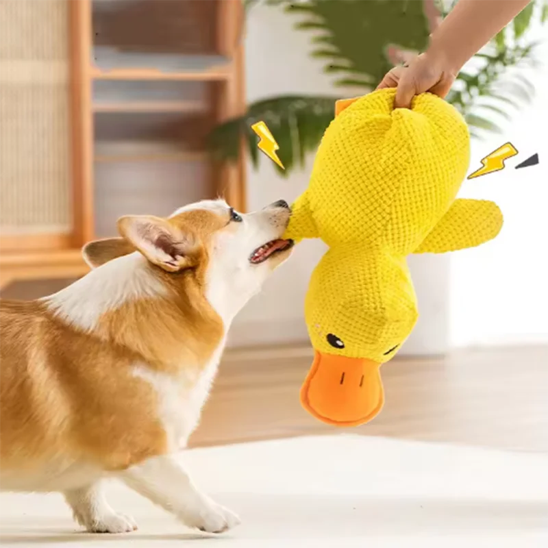 Dog Plush Hug Toy – Interactive Squeaky Duck Comfort Toy