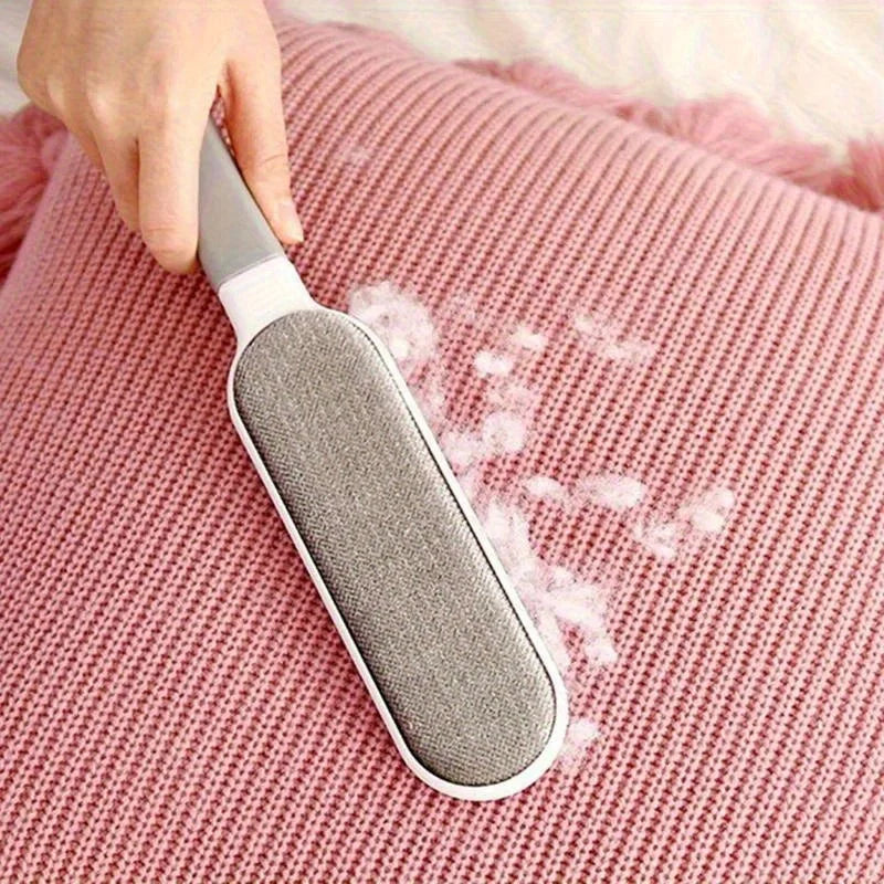 Double-Sided Pet Hair Remover – Reusable Lint Brush for Sofa & Clothes