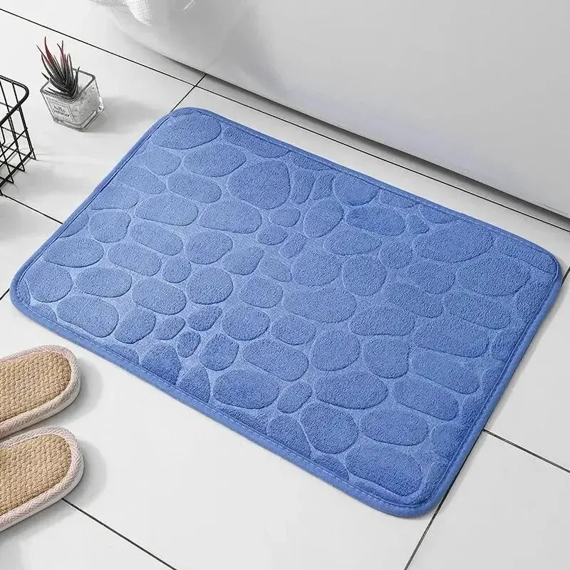 Embossed Pebble Bath Mat – Anti-Slip Bathroom & Living Room Rug