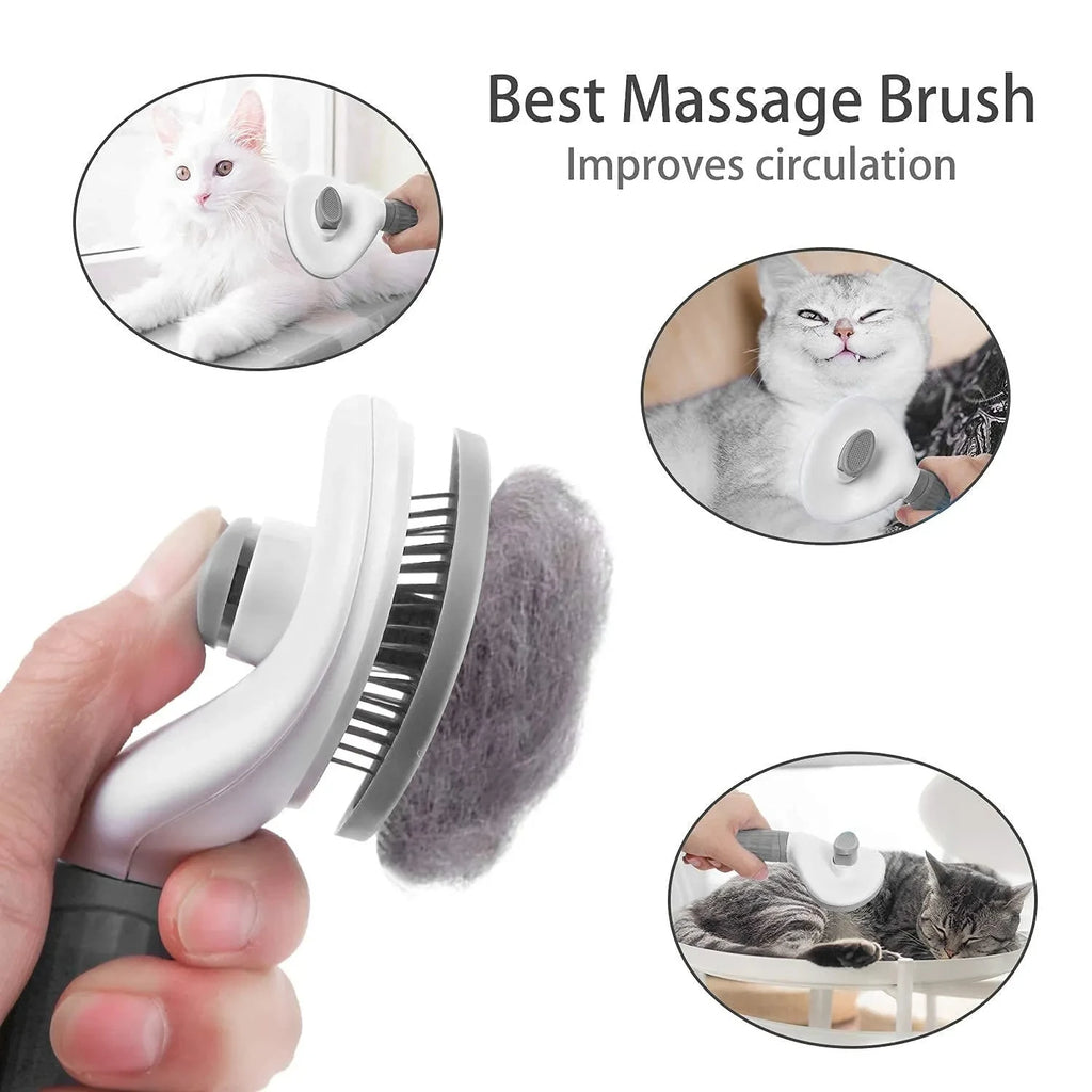 Self-Cleaning Pet Grooming Brush – Deshedding & Dematting Comb