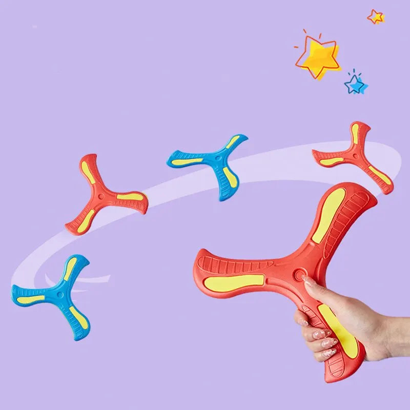 Soft Three-Leaf Boomerang Flying Disc Toy – Outdoor Interactive Sports Toy for Kids & Adults