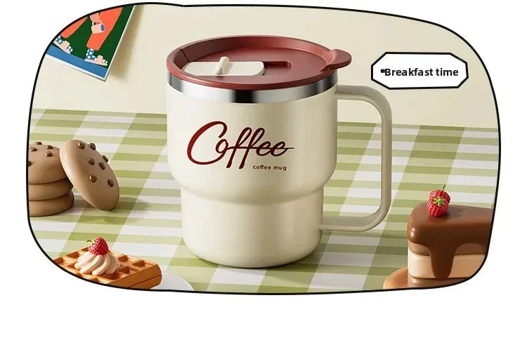 Double Layer Stainless Steel Coffee Mug – 400ML Insulated Cup