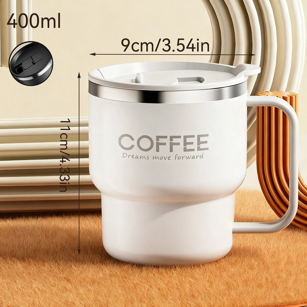 Double Layer Stainless Steel Coffee Mug – 400ML Insulated Cup
