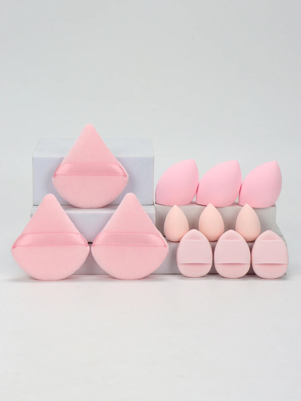 12-Piece Makeup Sponge & Powder Puff Set for Foundation & Loose Powder