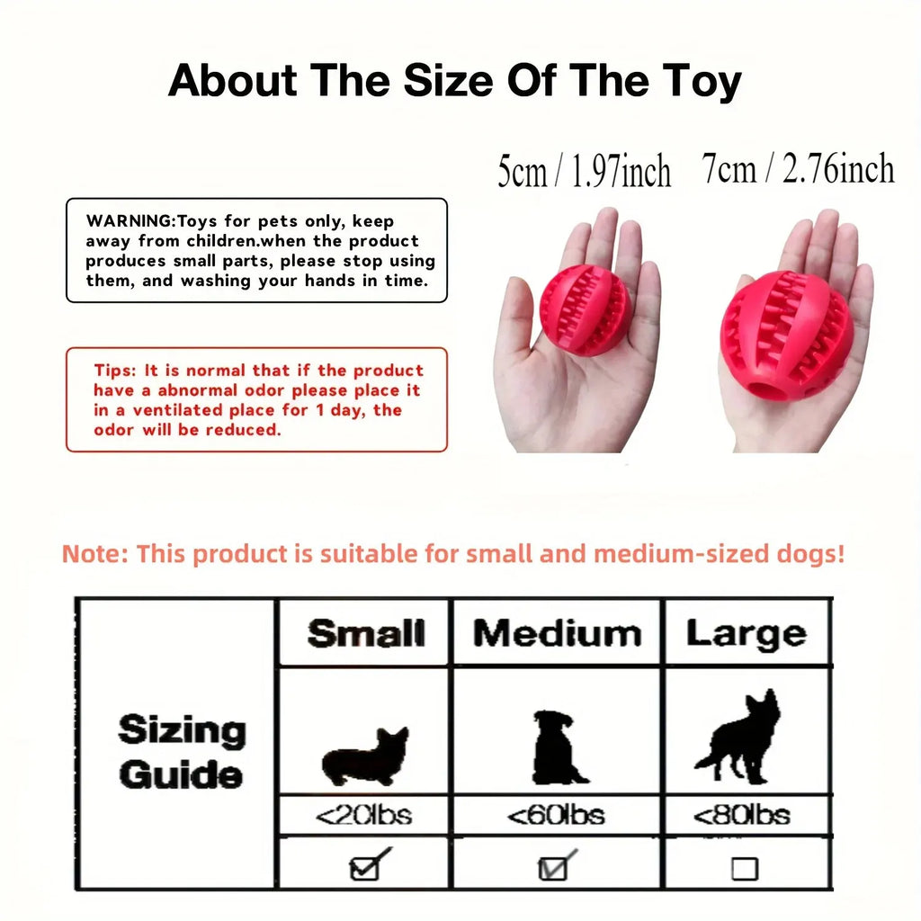 Interactive Dog Treat Feeder Chew Ball Toy