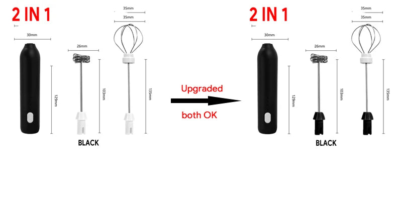 Electric Milk Frother & Egg Beater – USB Rechargeable Handheld Whisk