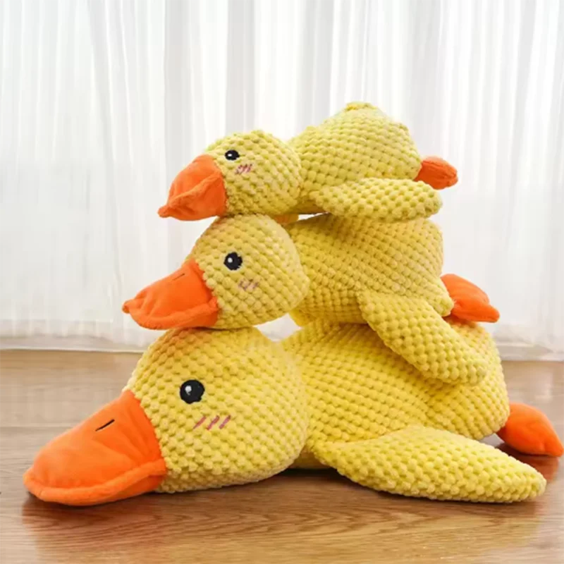 Dog Plush Hug Toy – Interactive Squeaky Duck Comfort Toy