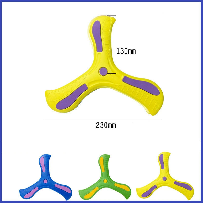 Soft Three-Leaf Boomerang Flying Disc Toy – Outdoor Interactive Sports Toy for Kids & Adults