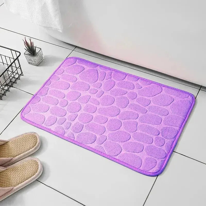 Embossed Pebble Bath Mat – Anti-Slip Bathroom & Living Room Rug