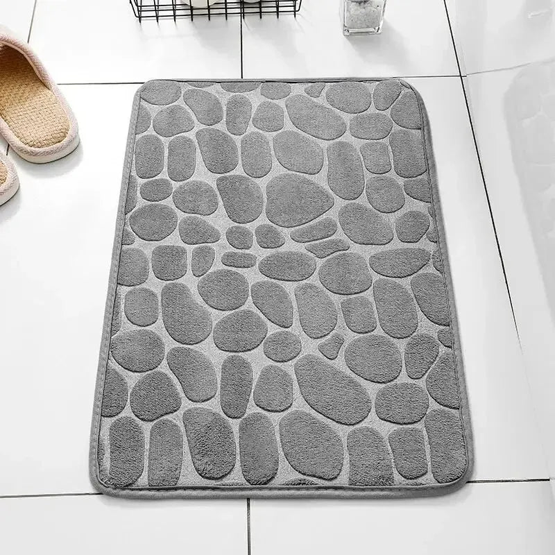 Embossed Pebble Bath Mat – Anti-Slip Bathroom & Living Room Rug