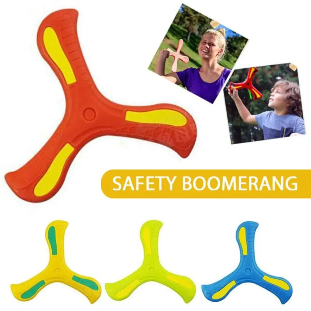 Soft Three-Leaf Boomerang Flying Disc Toy – Outdoor Interactive Sports Toy for Kids & Adults