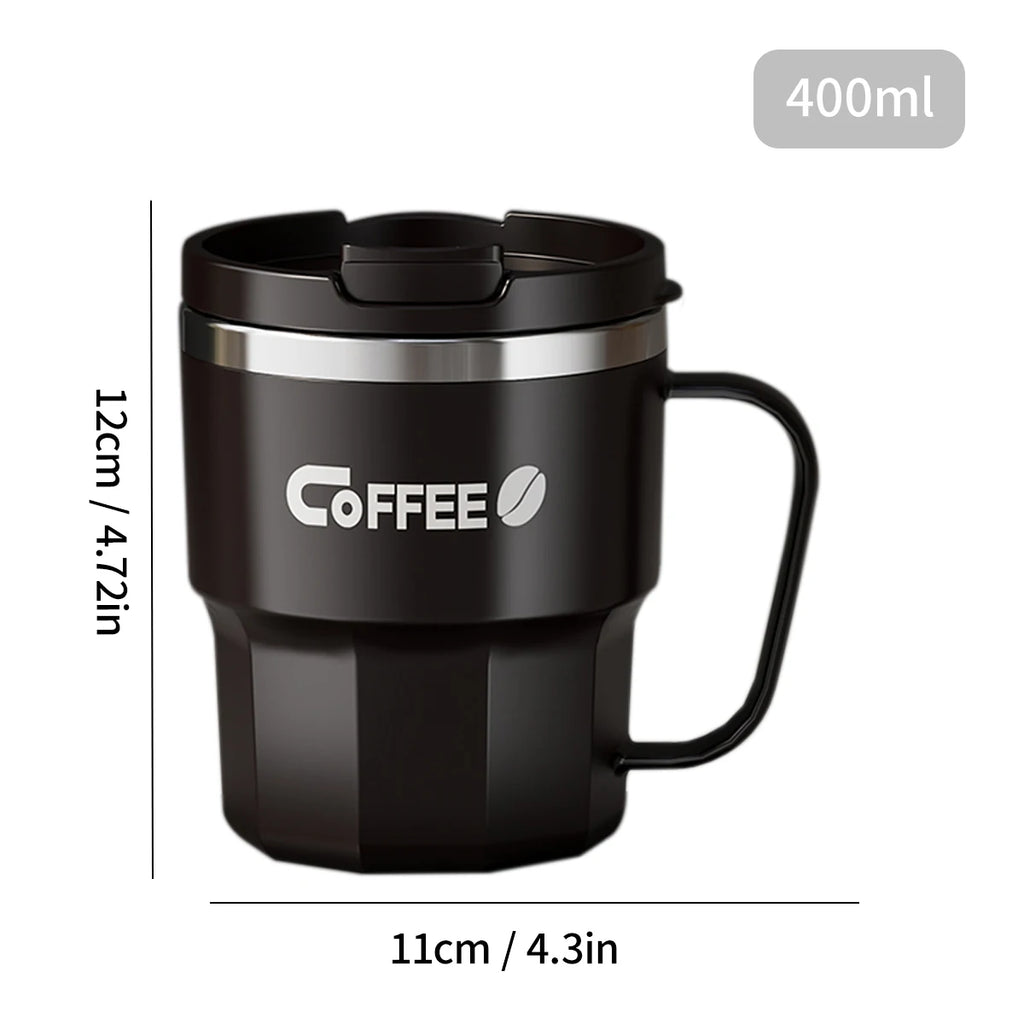 Double Layer Stainless Steel Coffee Mug – 400ML Insulated Cup